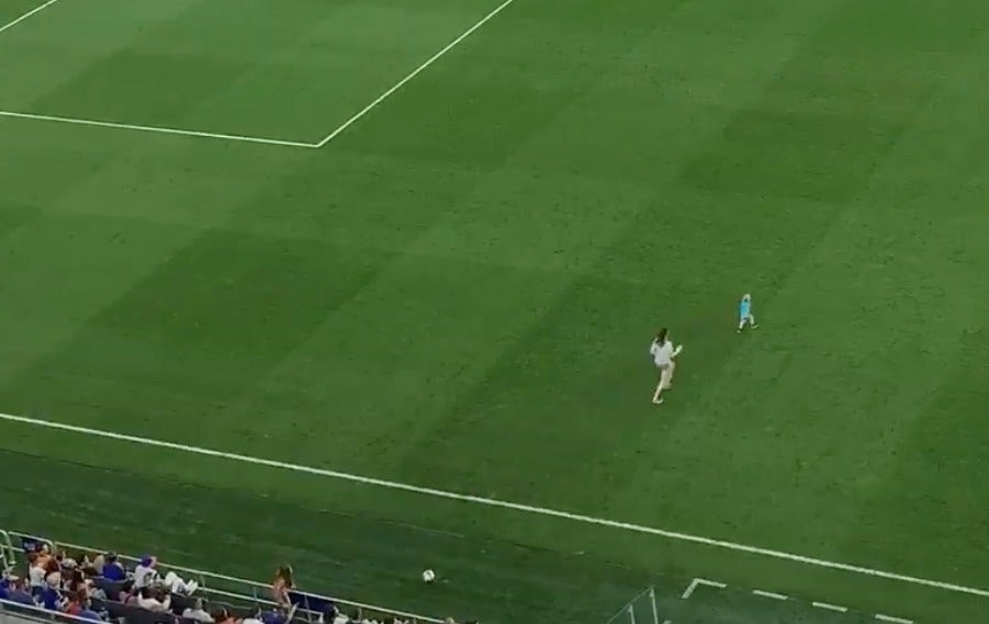 <p>Mum slide tackles her toddler after youngster interrupted MLS game</p>