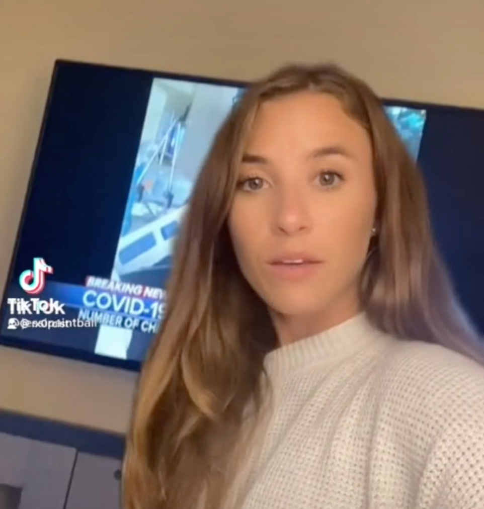 <p>Professional paintballer Jessica Maiolo mocked a teenage Covid-19 patient in a TikTok video</p>