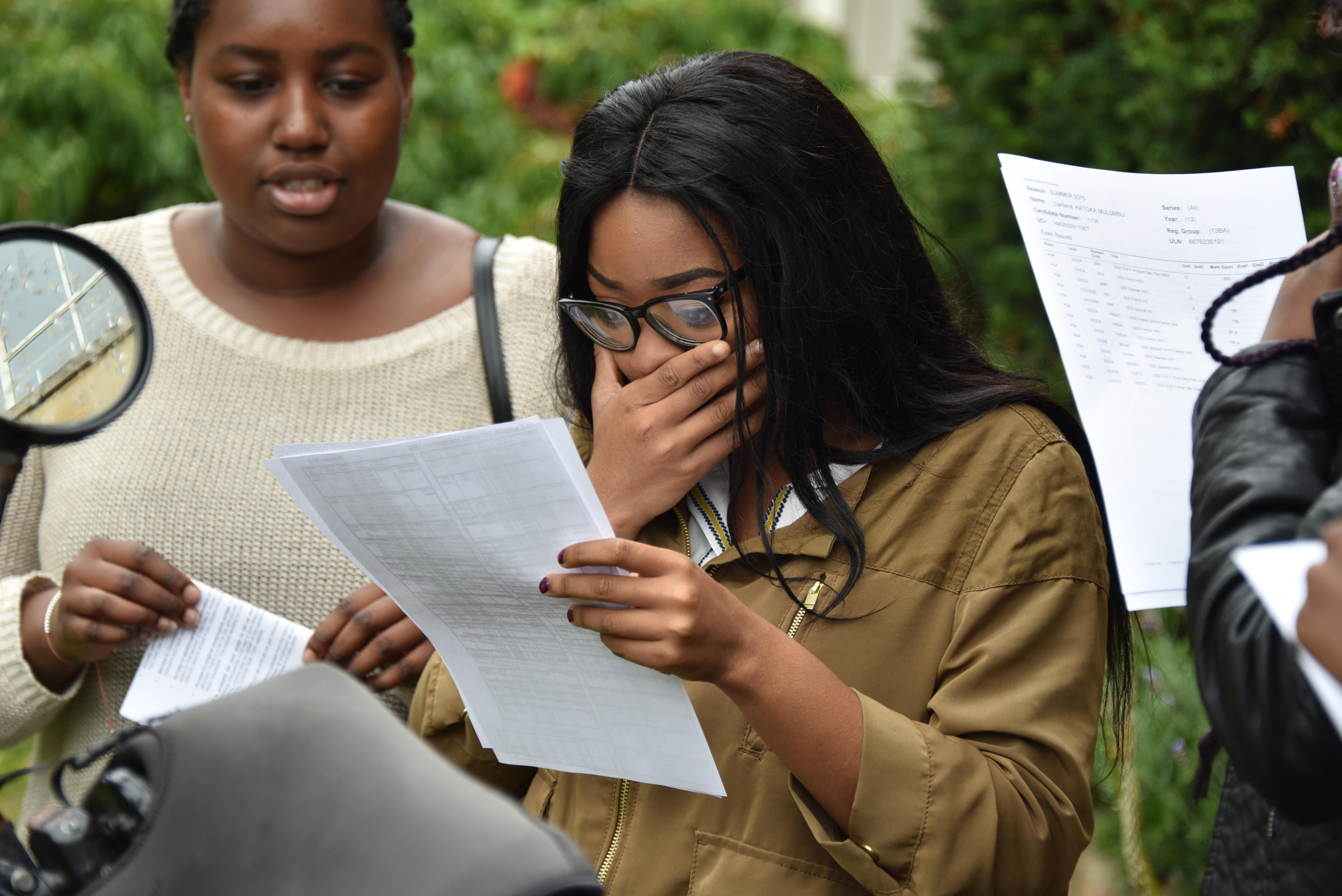 Results day (Alamy/PA)