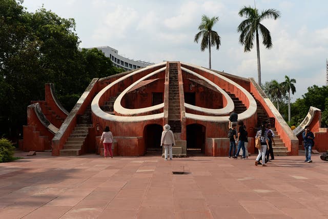 <p>The structure of Jantar Mantar, where the inflammatory slogans were raised on Sunday </p>