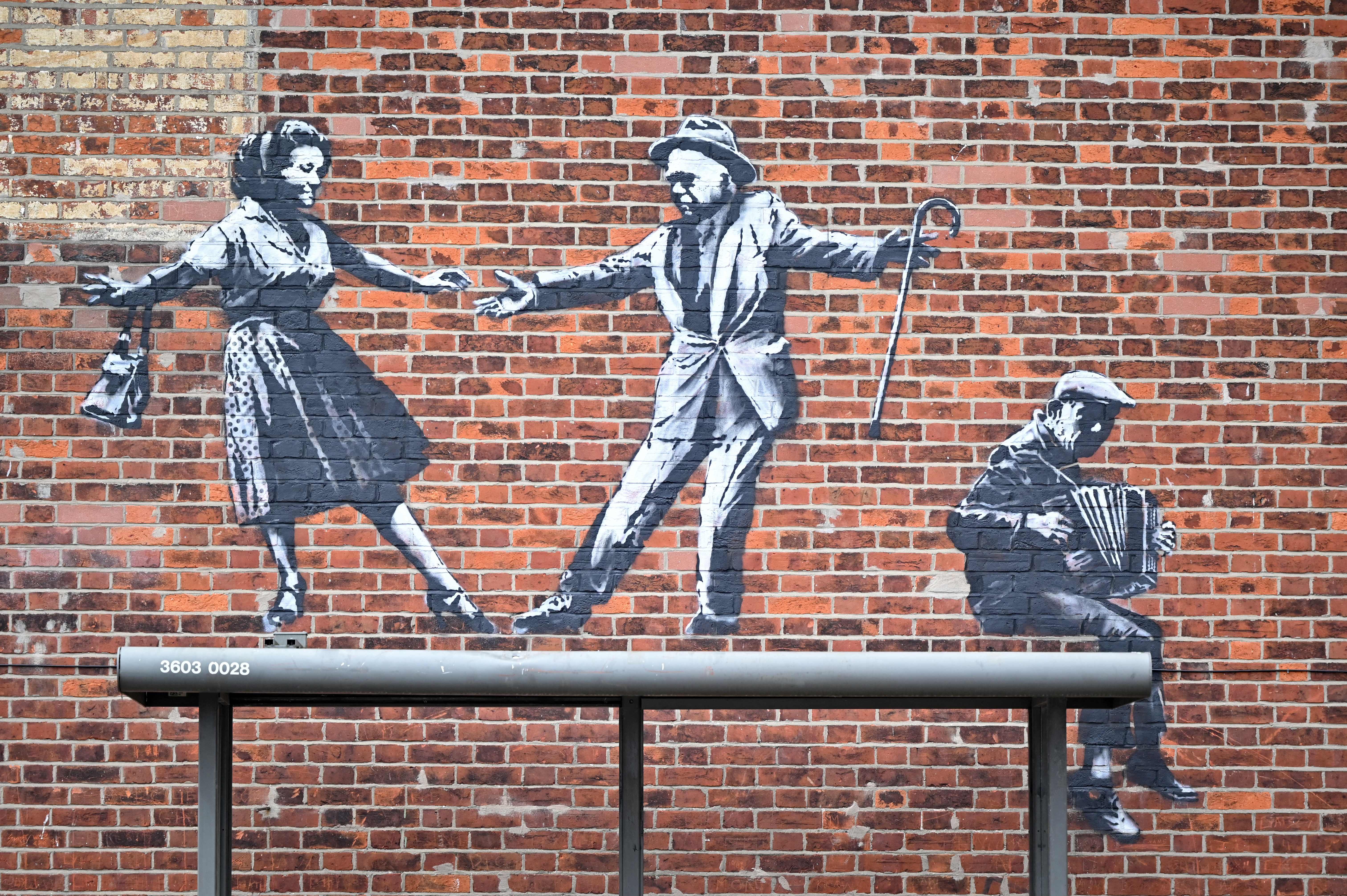 A public work by Banksy, the globally famous street artist from Bristol