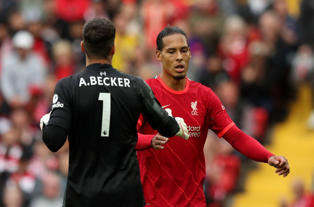 Many happy returns: Liverpool’s defence suffered from the absence of Alisson and Virgil van Dijk last season