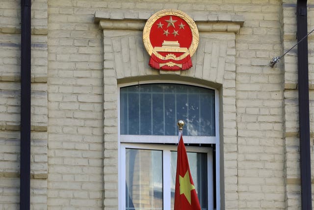 <p>The Chinese Embassy building in Vilnius abandoned after China recalled its envoy</p>