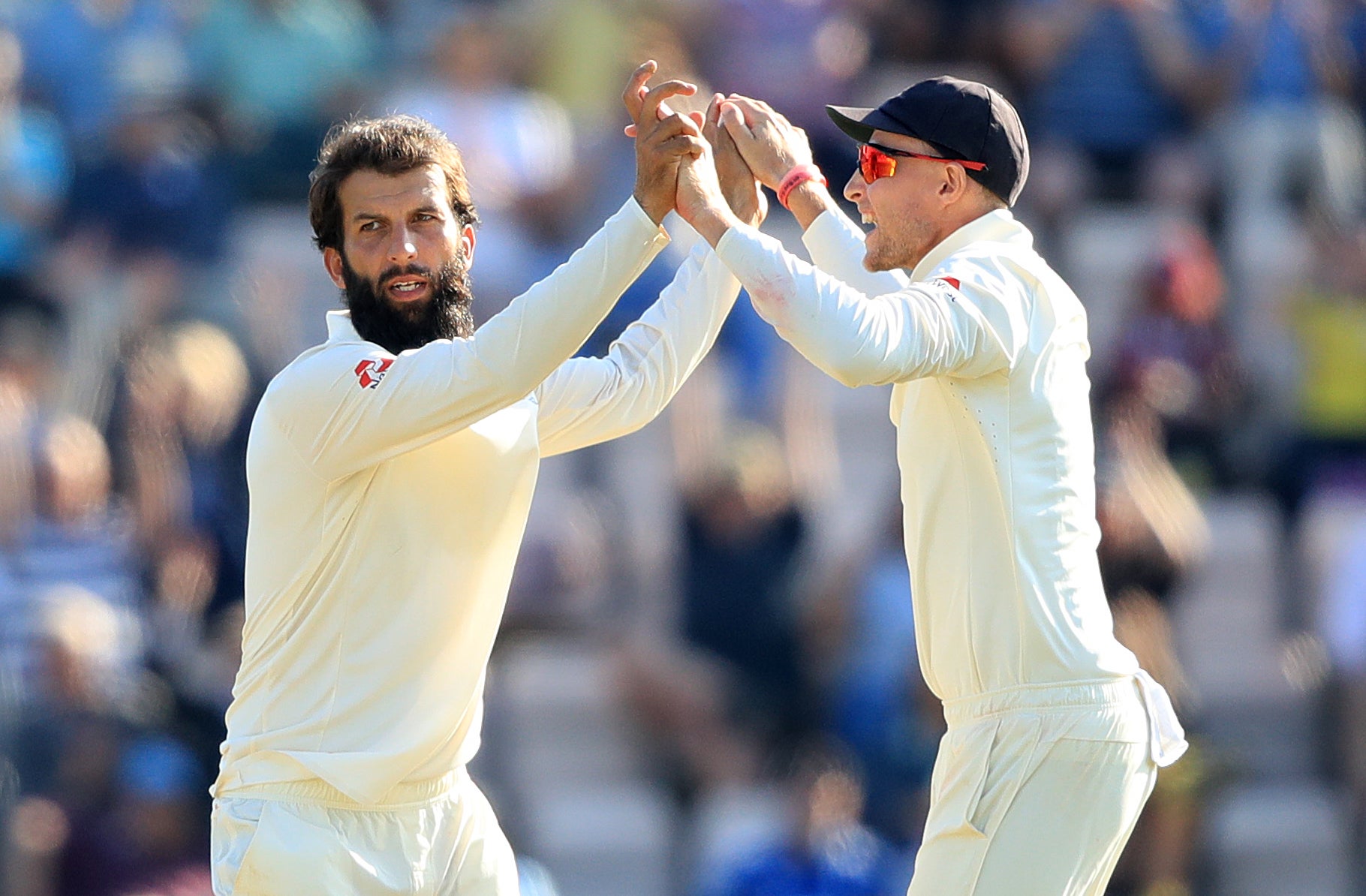 Moeen Ali, left, is back with Joe Root’s backing (Adam Davy/PA)
