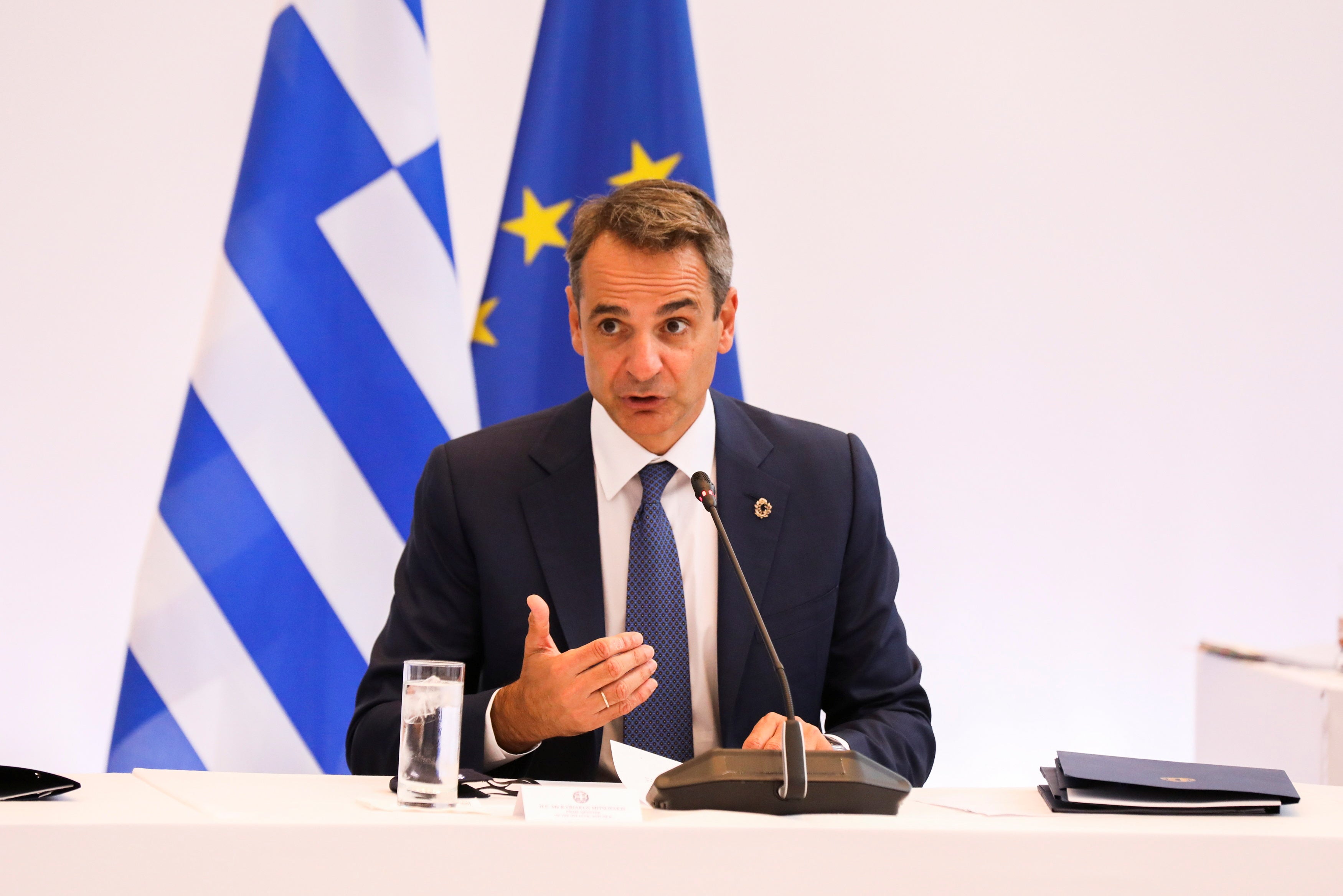 Greek PM Kyriakos Mitsotakis announced funds to help rebuild affected areas
