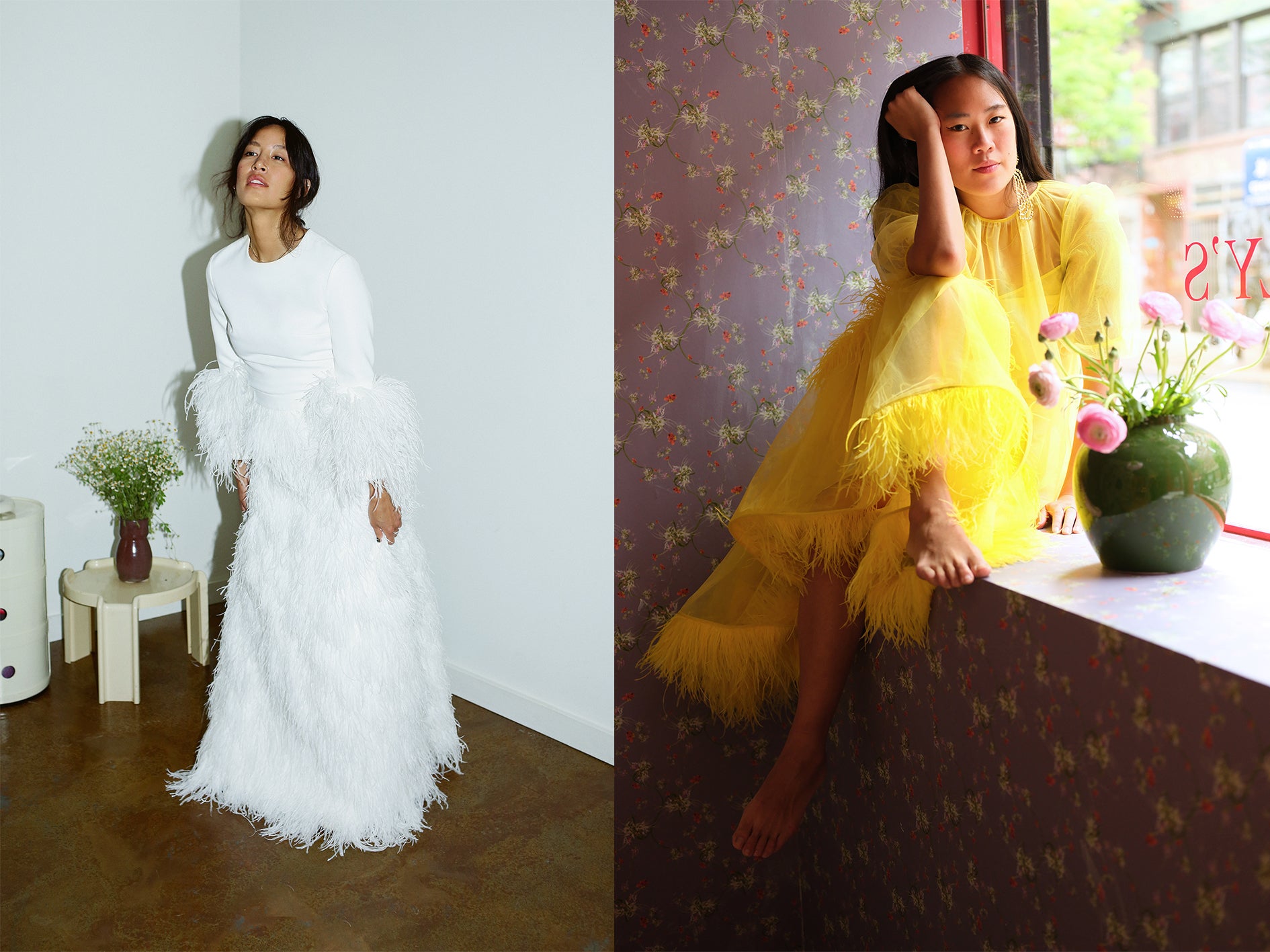 Dressed with a purpose: Two of Huishan Zhang’s flamboyant designs