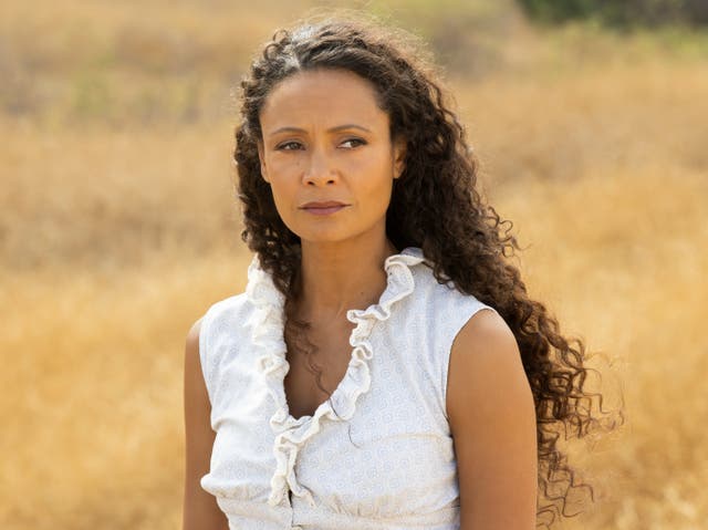 <p>Thandiwe Newton in another of Joy’s projects, the HBO series ‘Westworld’</p>