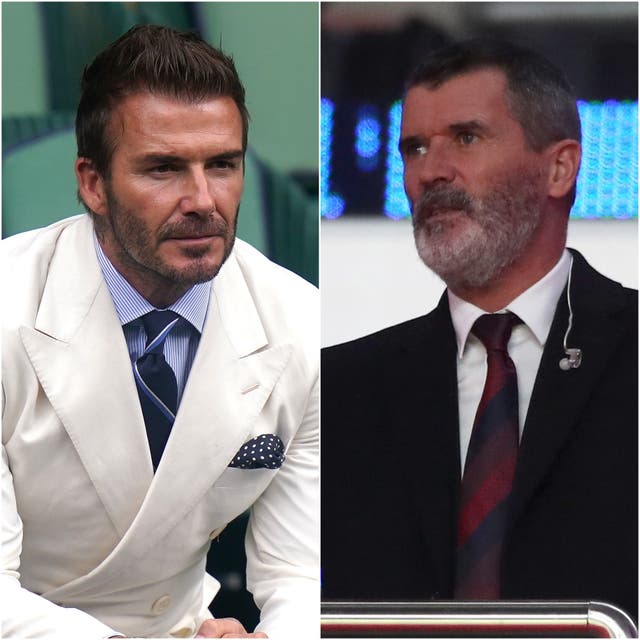 David Beckham and Roy Keane (PA)