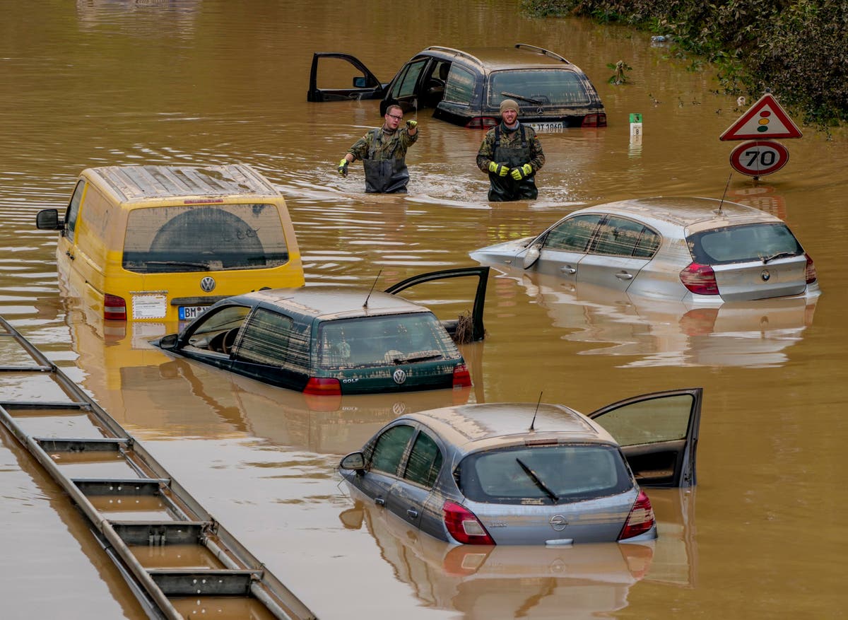 Deutschland stellt Hilfe in Höhe von 68 Milliarden US-Dollar für Überschwemmungsgebiete bereit Angela Merkel Belgien Deutschland Berlin Vereinte Nationen