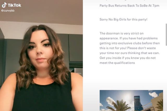 <p>Woman calls out Miami company after she is denied entry to party bus because of her weight</p>