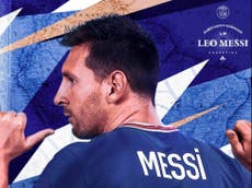 Lionel Messi shirt number revealed by PSG