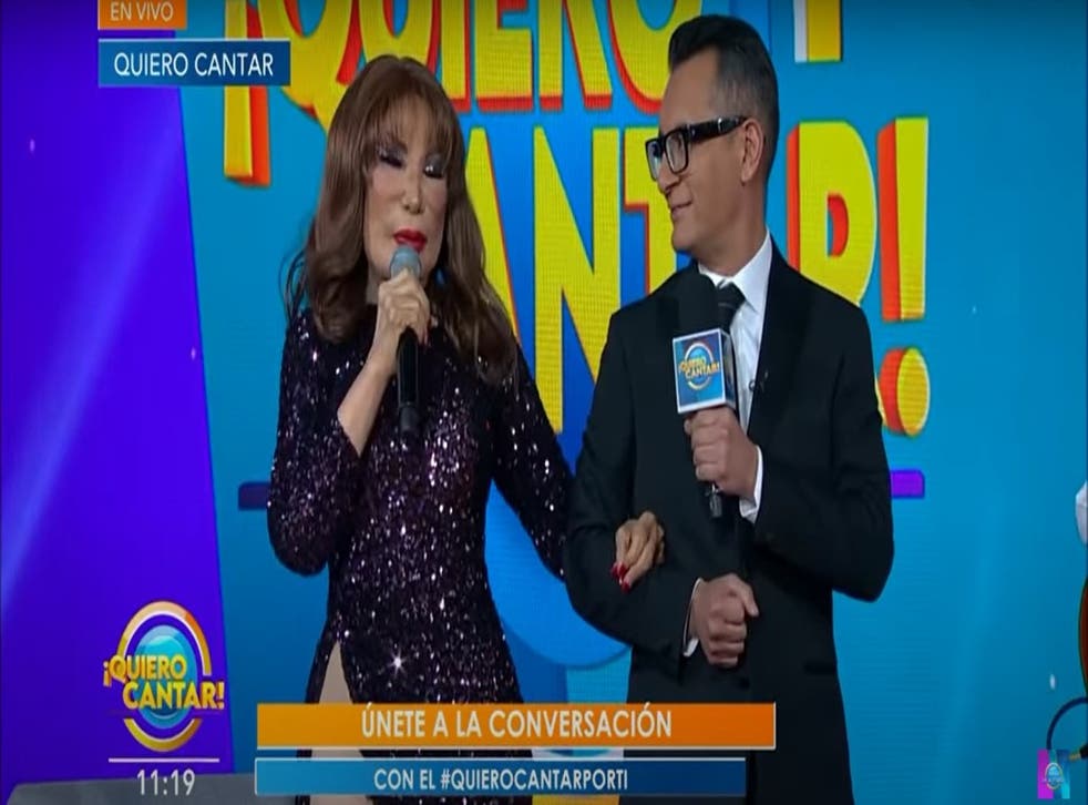 <p>Lyn May durante su participación en el concurso “Quiero Cantar” de <em>Venga la Alegría.</em> </p>
