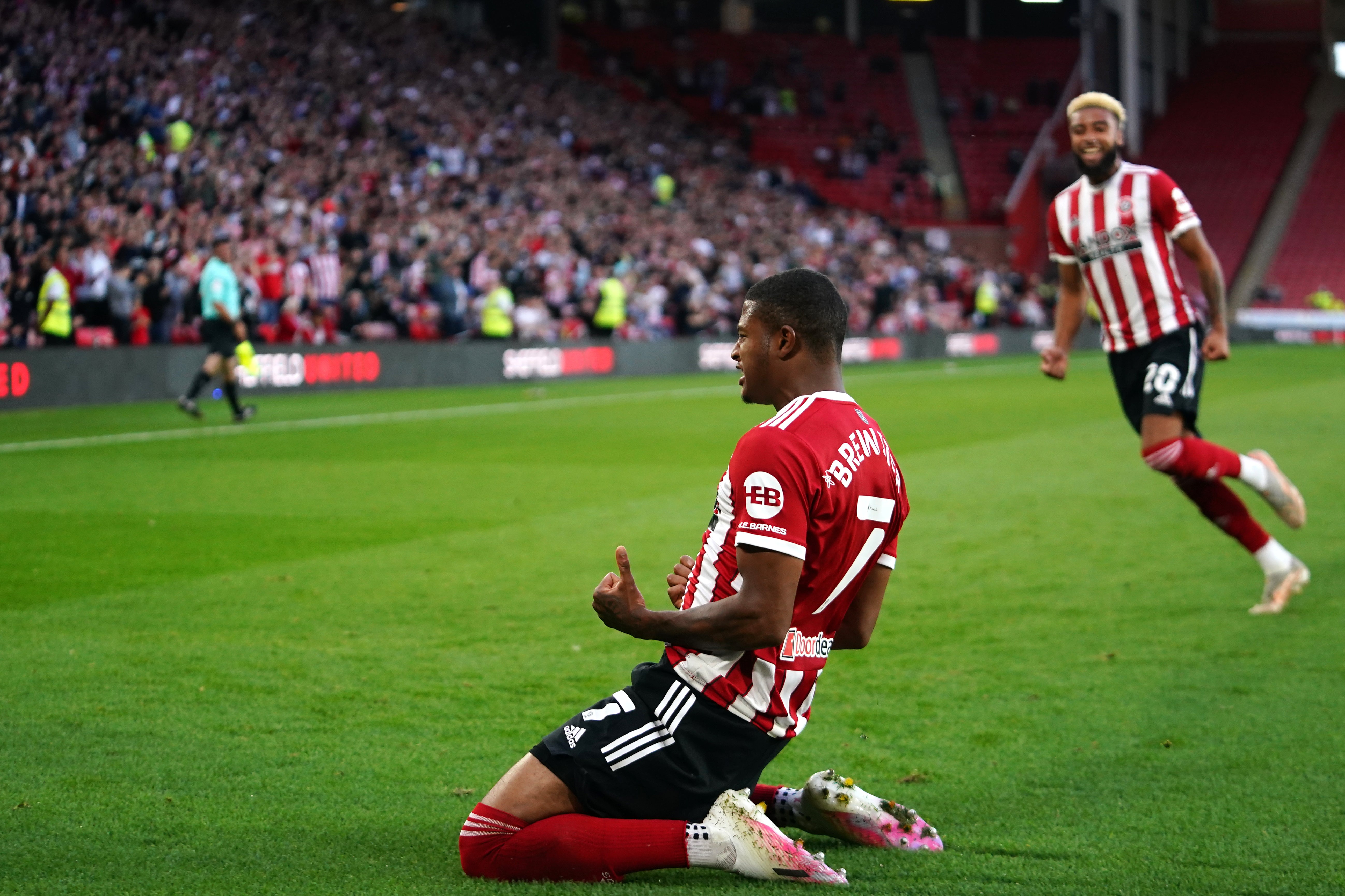 Rhian Brewster finally got off the mark for Sheffield United to help them win 1-0 at home to Carlisle (Zac Goodwin/PA)