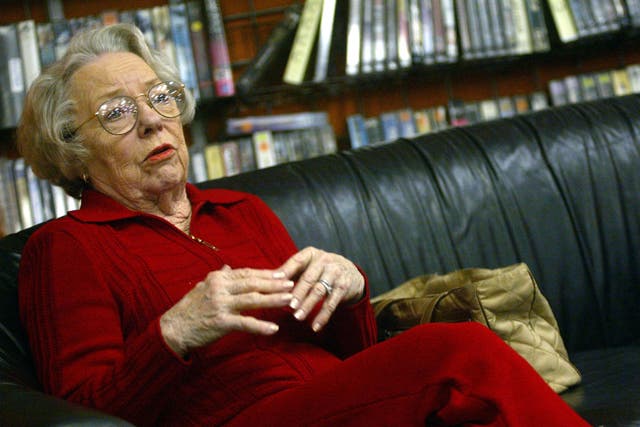 <p>File image: Patricia Hitchcock speaks to fans of Alfred Hitchcock during a DVD signing at Rocket Video in 2005</p>