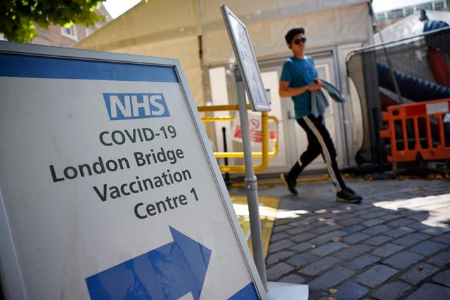 <p>The UK’s vaccination programme has so far seen around three-quarters of adults fully vaccinated with two doses</p>