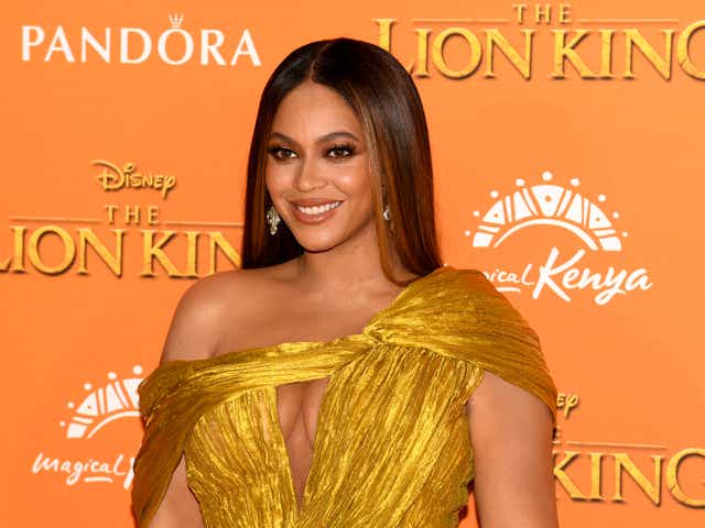 <p>Beyonce at ‘The Lion King’ premier in 2019</p>