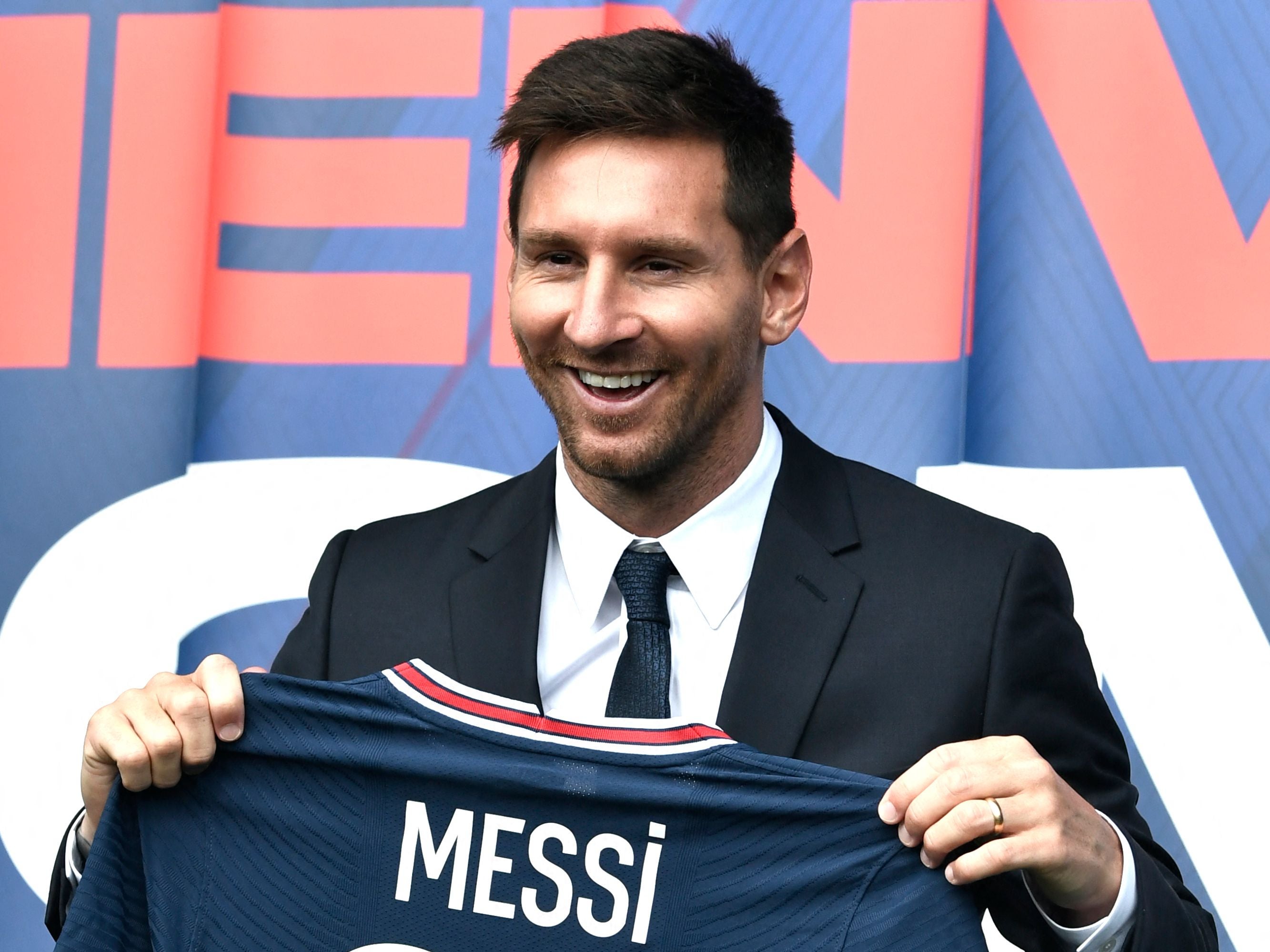 Lionel Messi is presented as a PSG player after signing a two-year deal