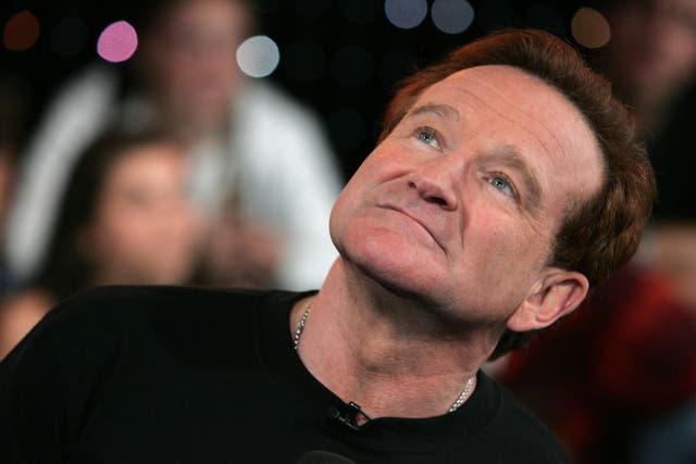 <p>Robin Williams appearing live on stage in 2006</p>