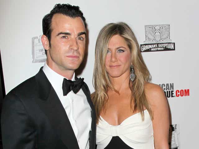 <p>Justin Theroux and Jennifer Aniston at a gala on 15 November 2012 in Beverly Hills, California</p>