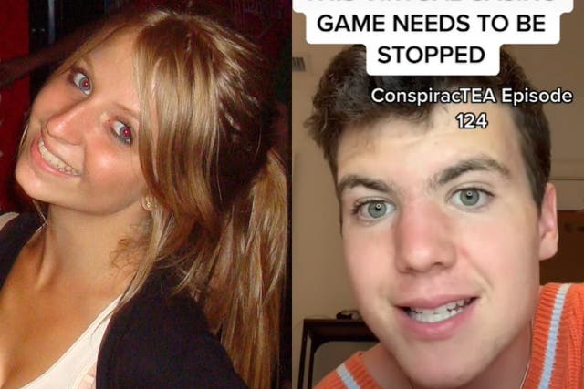 Lauren Spierer (izquierda) desapareció el 3 de junio de 2011 después de una noche de fiesta con amigos. Su madre ha 'reenviado' un video de la teoría de la conspiración TikToker @tythecrazyguy a las autoridades