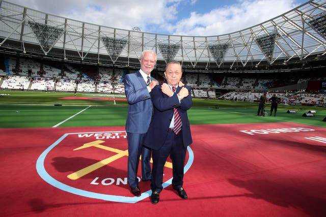 David Gold, left, and David Sullivan have no intention of selling West Ham (Nick Potts/PA)
