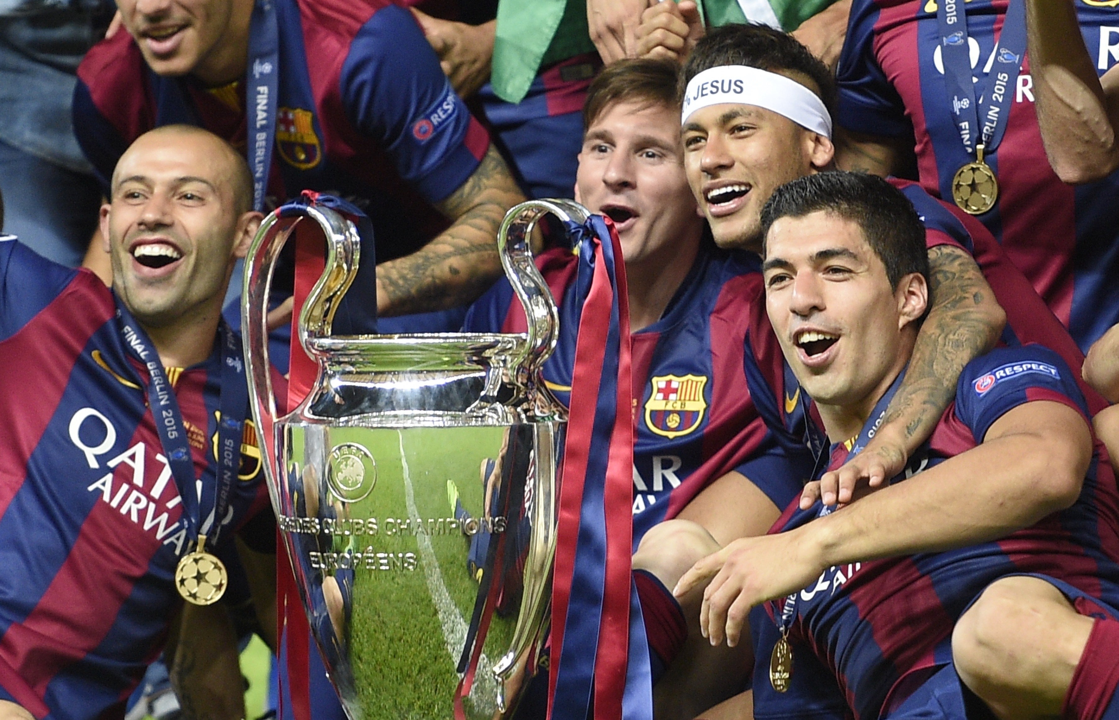 Suarez teamed up with Neymar and Lionel Messi to devastating effect