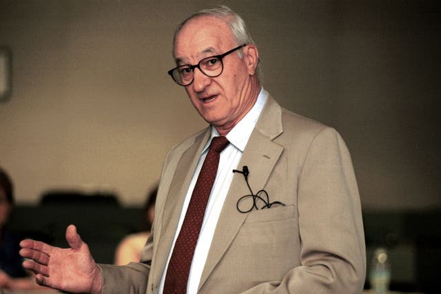 <p>Albert Bandura, shown here in 1999, was a pre-eminent psychologist of his generation</p>
