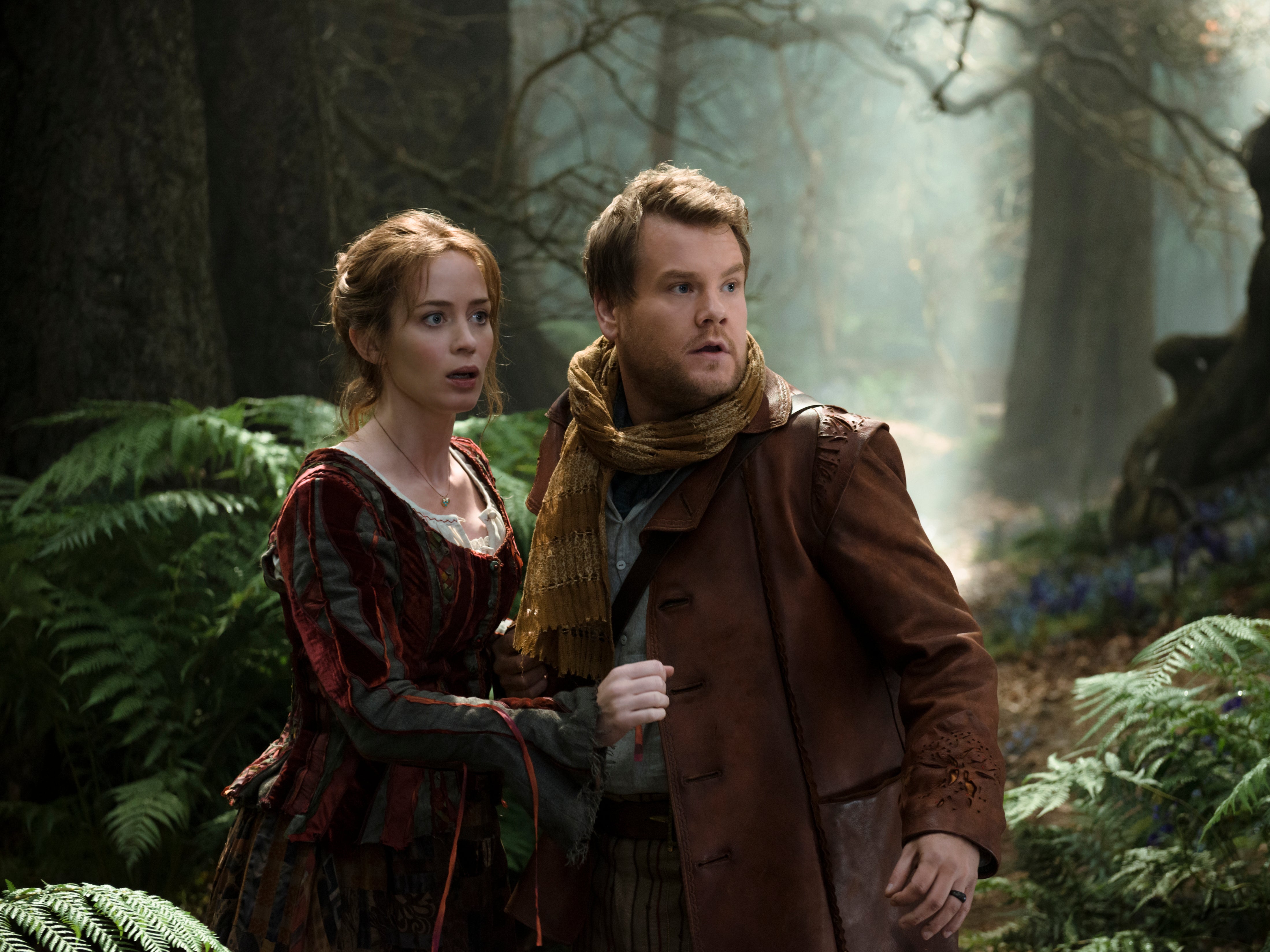 A grim fairytale: Emily Blunt and James Corden in Disney’s ‘Into the Woods’