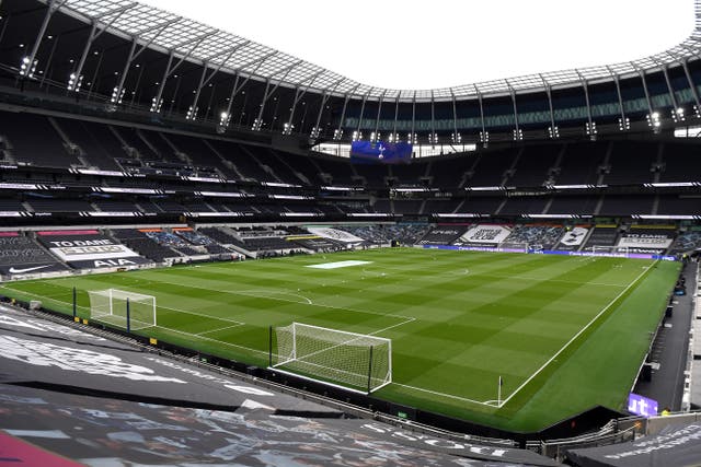 General view from inside the ground before the Premier League match at the Tottenham Hotspur Stadium, London. Issue date: Sunday May 2, 2021.
