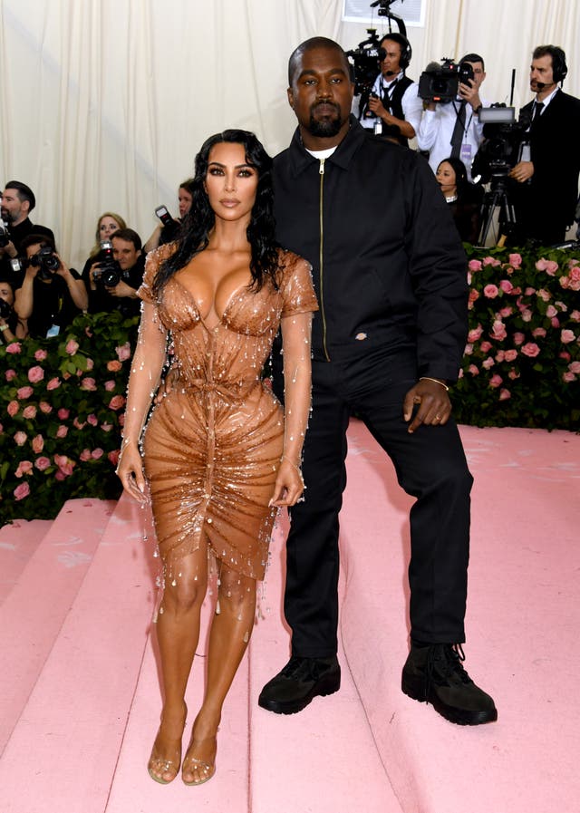 Kim Kardashian-West and Kanye West (Jennifer Graylock/PA)