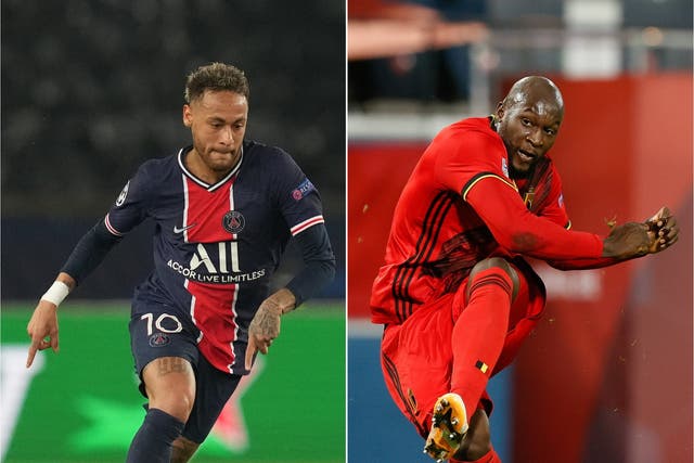 Romelu Lukaku, right, has taken Neymar’s crown (Bruno Fahy/Julien Poupert/Belga/PA)