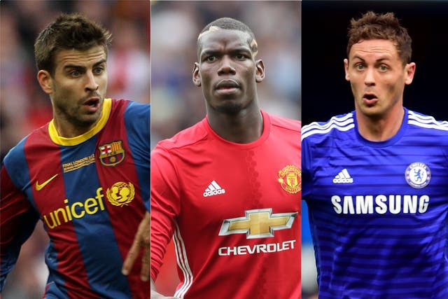 Gerard Pique, Paul Pogba and Nemanja Matic all returned to previous clubs having been let go (PA)