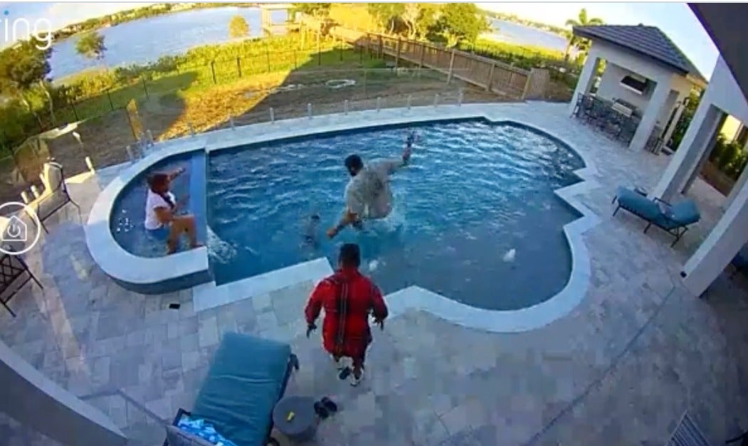 <p>NBA player Andre Drummond saves toddler son after he falls into swimming pool</p>