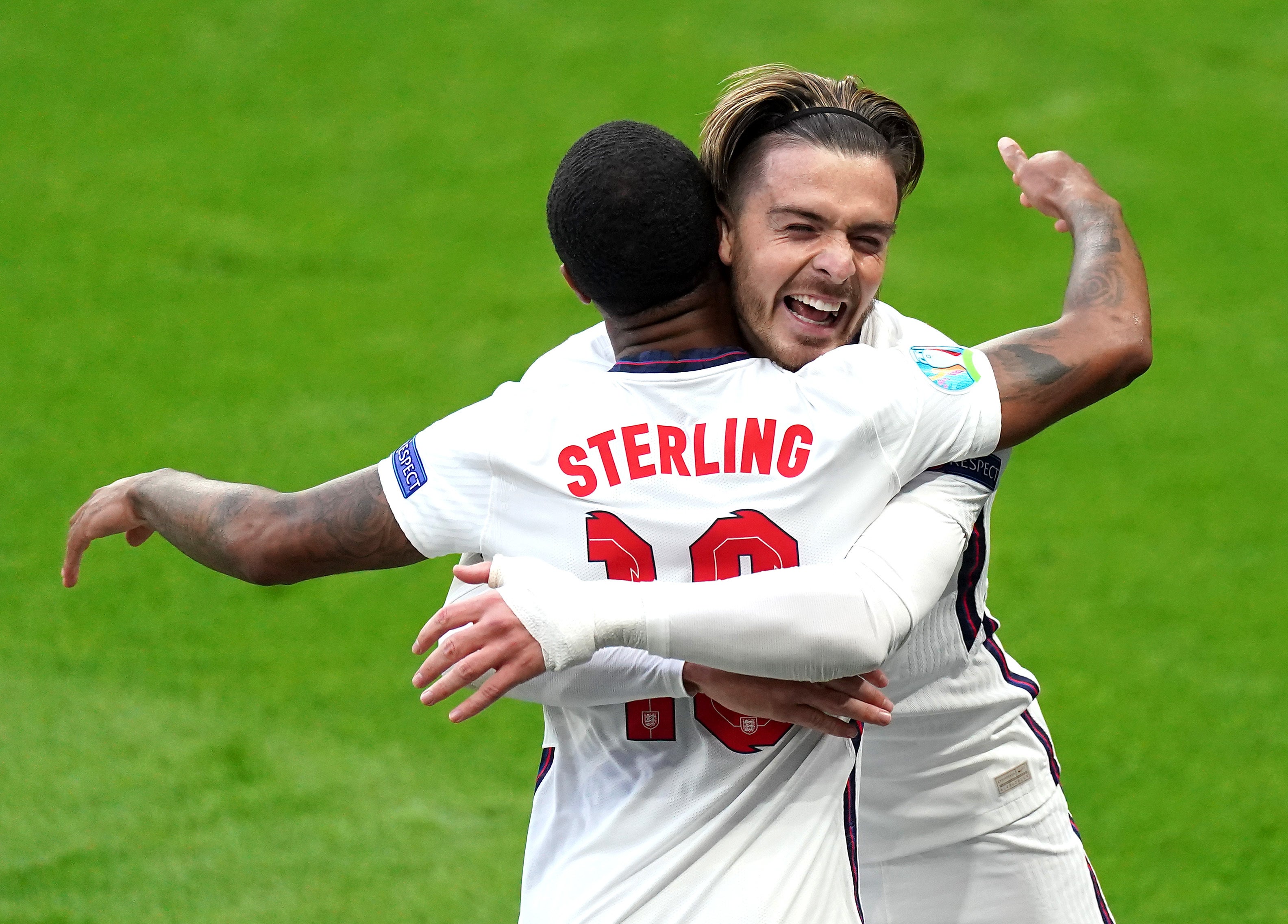 Raheem Sterling is looking forward to linking up with England team-mate Jack Grealish at Manchester City (Mike Egerton/PA)