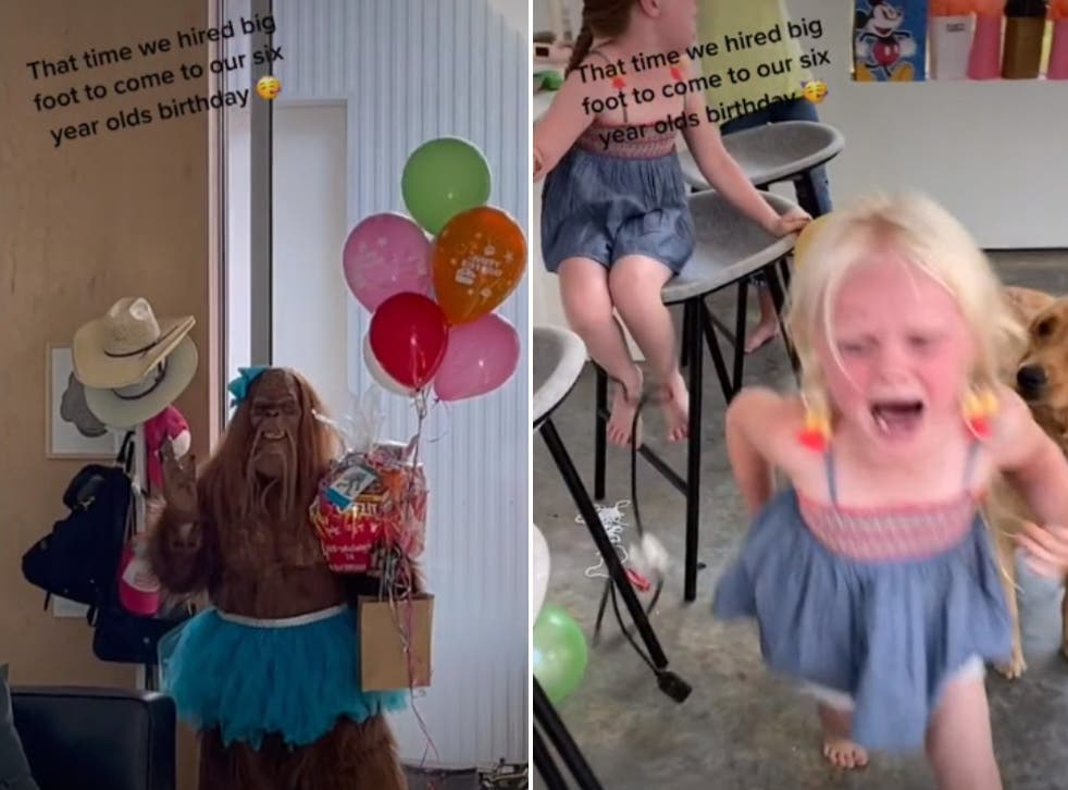 Mother Invites Hairy Bigfoot Monster As Surprise For Daughter S 6th Birthday Party But It Majorly Backfires Indy100 Mother Invites Hairy Bigfoot Monster As Surprise For Daughter S 6th Birthday Party But It Majorly Backfires Indy100