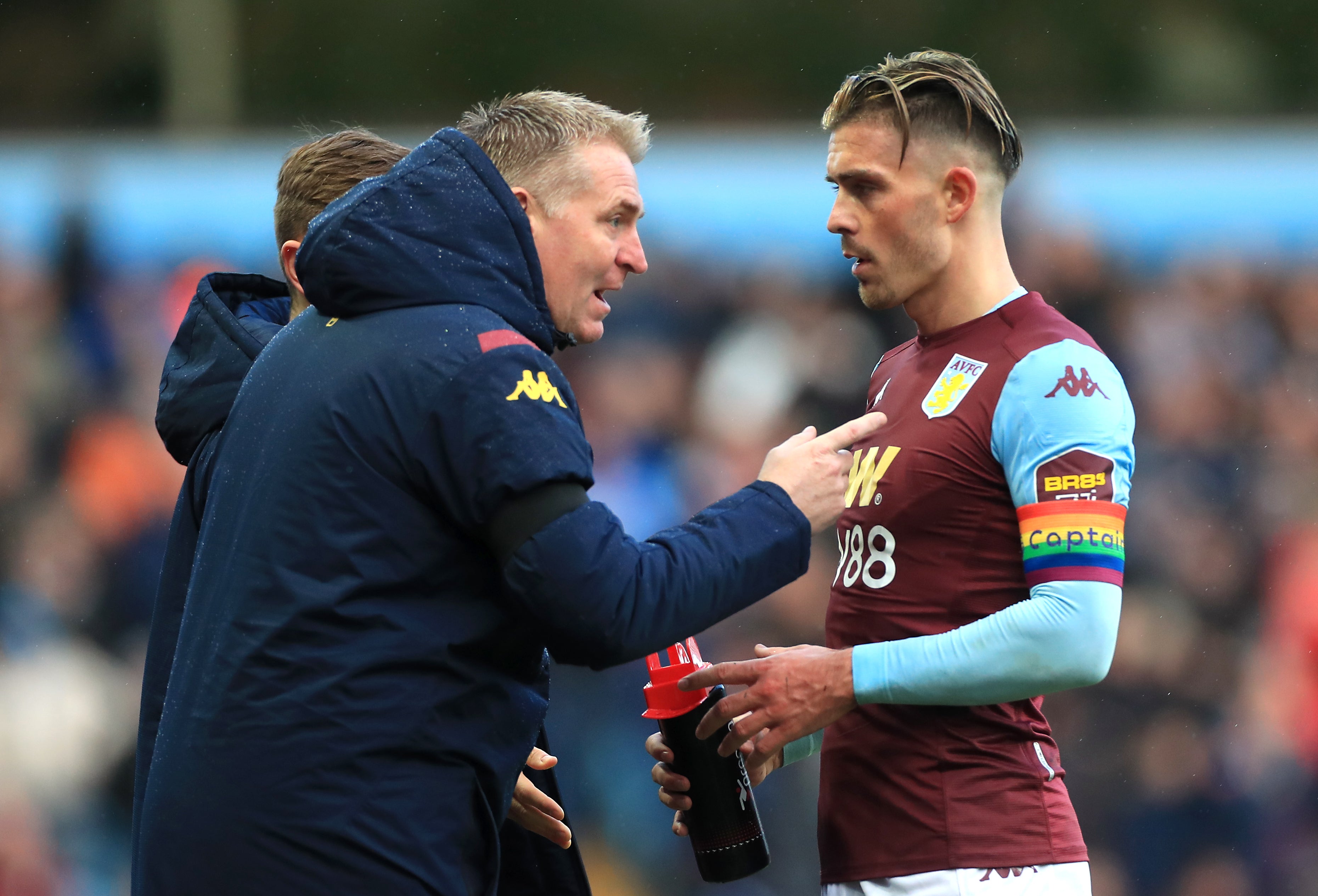 Dean Smith (left) feels Aston Villa’s squad is stronger after the sale of Jack Grealish (Mike Egerton/PA)