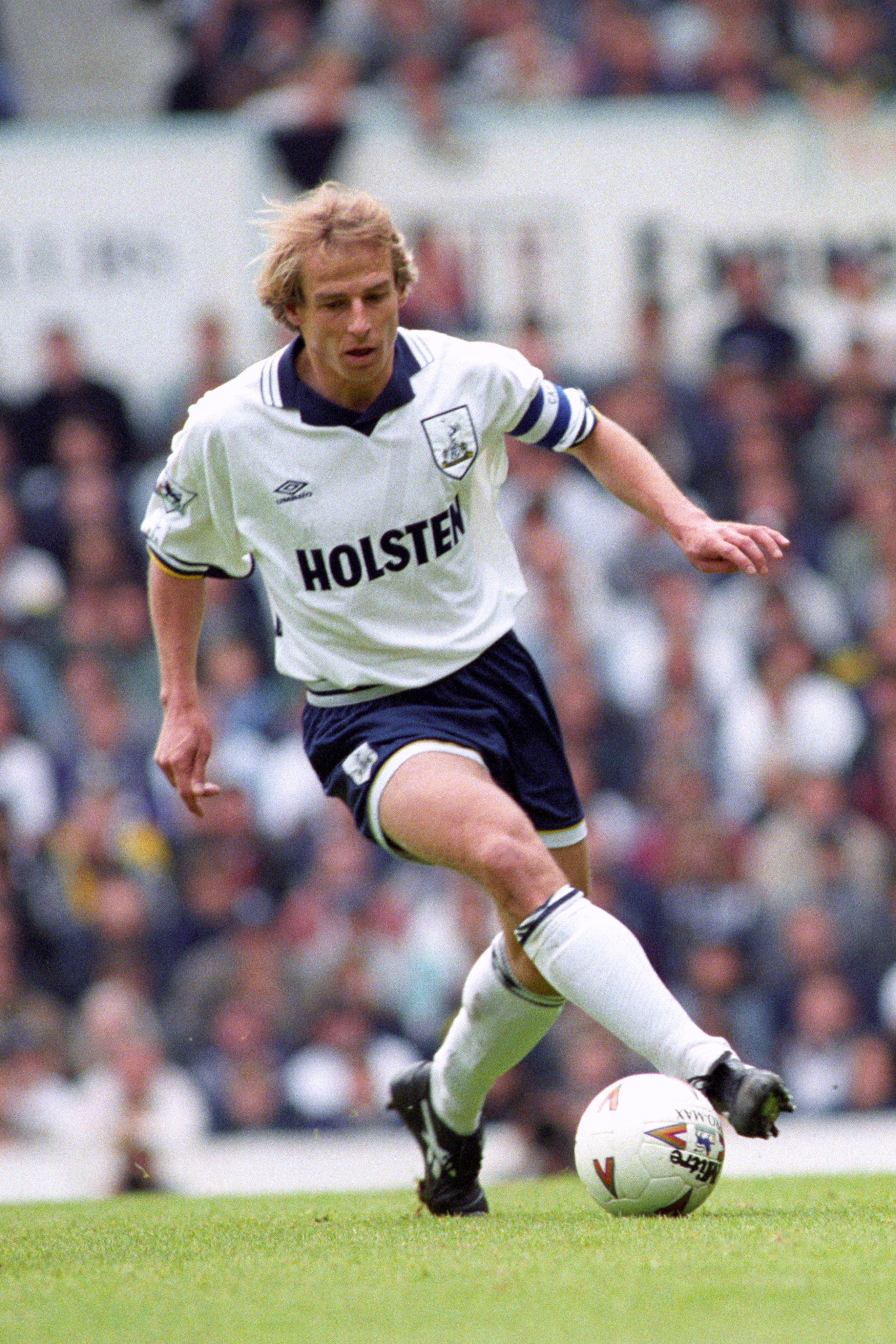 Jurgen Klinsmann went on to score 20 Premier League goals for Spurs in the 1994/95 season (Christine Boyd/PA).