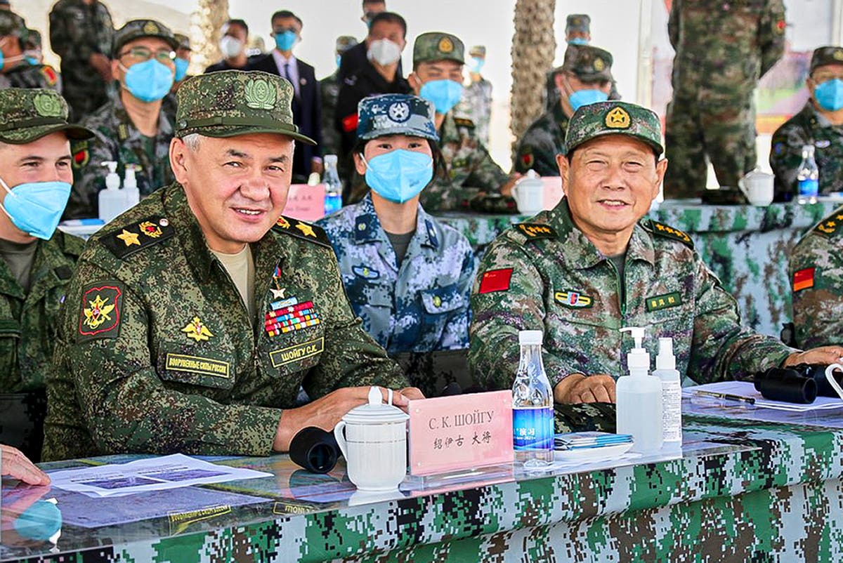 Russian defense chief hails joint military drills with Russian defense chief hails joint military drills with
