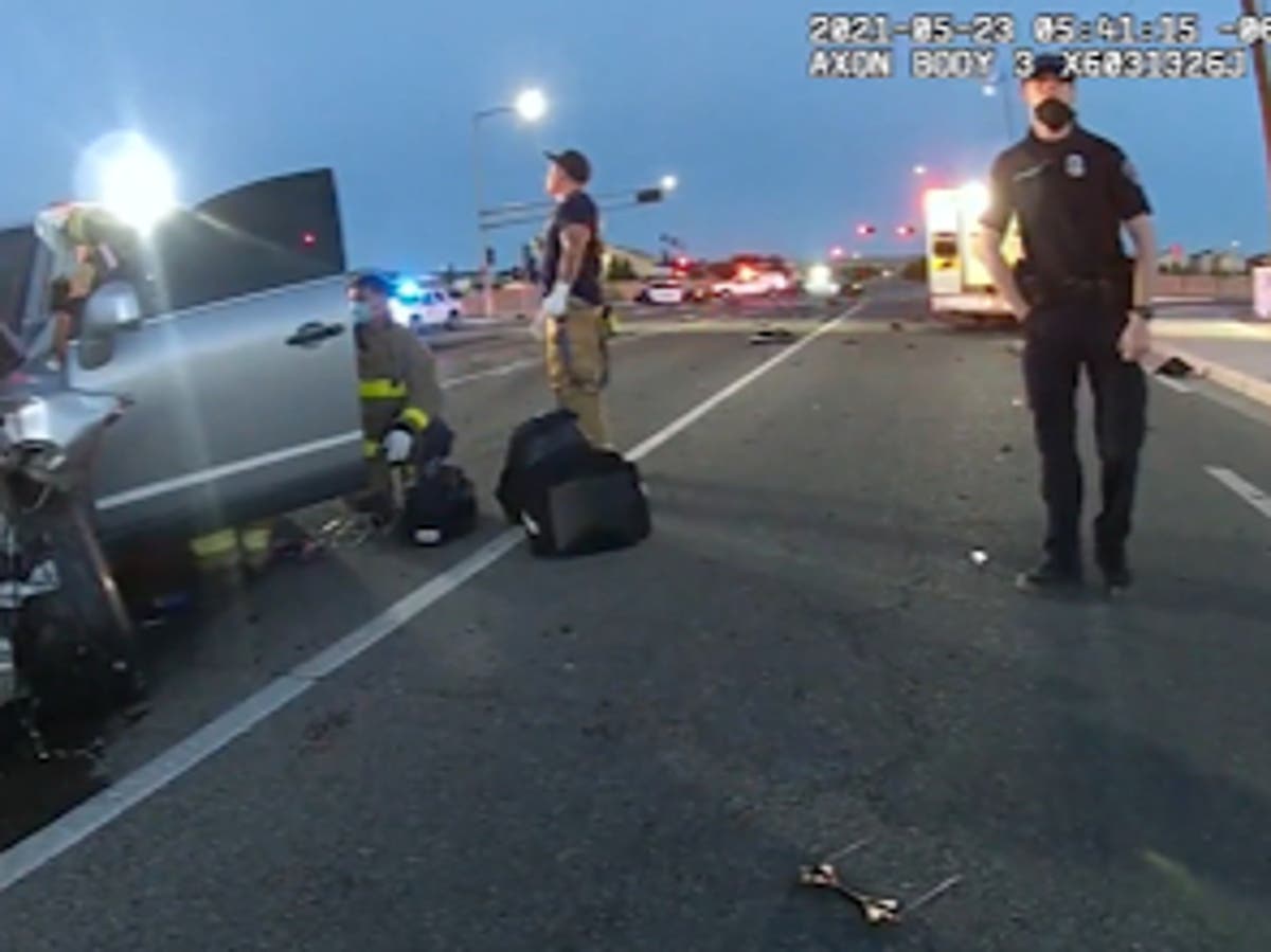 &lsquo;Can I please light this cigarette?&rsquo;: Police video captures response of alleged drunk driver as passenger screams at scene of fatal crash 