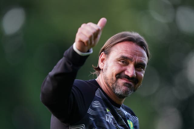 The only way is up for Daniel Farke’s Norwich side this season (Joe Giddens/PA)