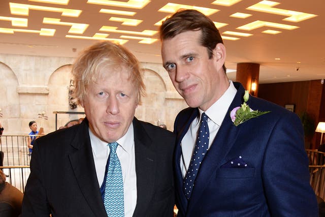 <p>Boris Johnson with Tory co-chair Ben Elliot </p>