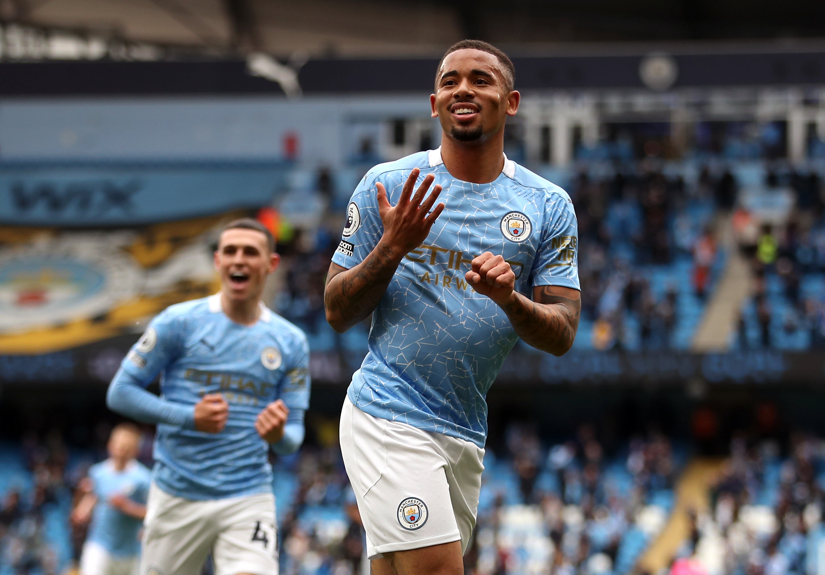 Gabriel Jesus (pictured) has a chance to step up for Manchester City following the departure of Sergio Aguero (Carl Recine/PA)