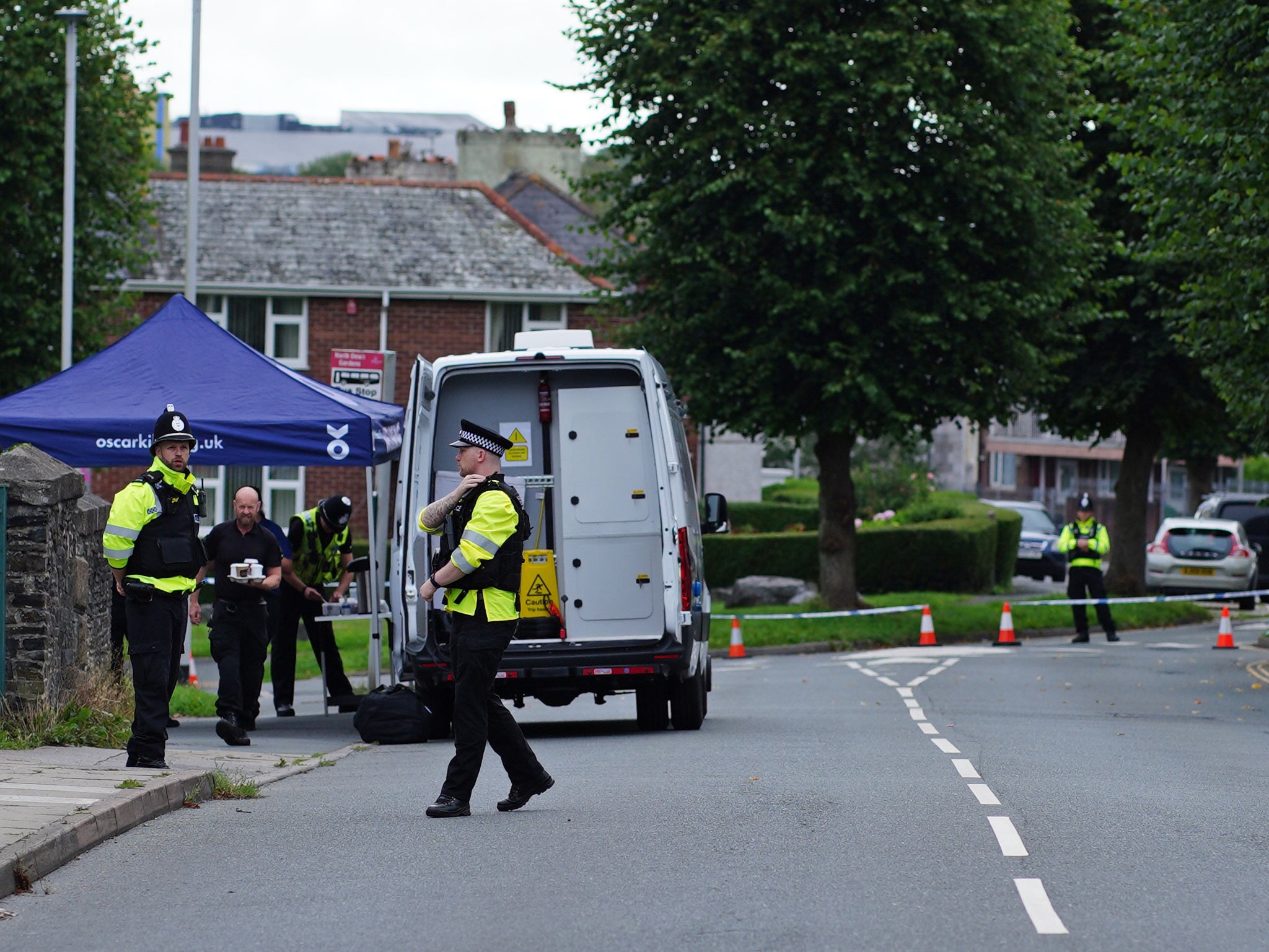 Police activity in Royal Navy Avenue in the Keyham area of Plymouth