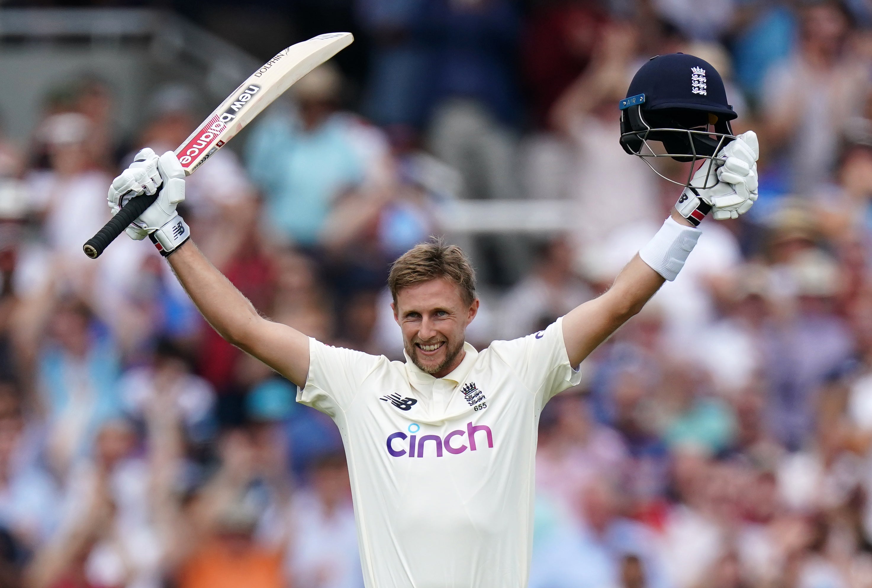 Joe Root’s fifth century of the year led England’s pursuit of India’s first innings total (Zac Goodwin/PA)