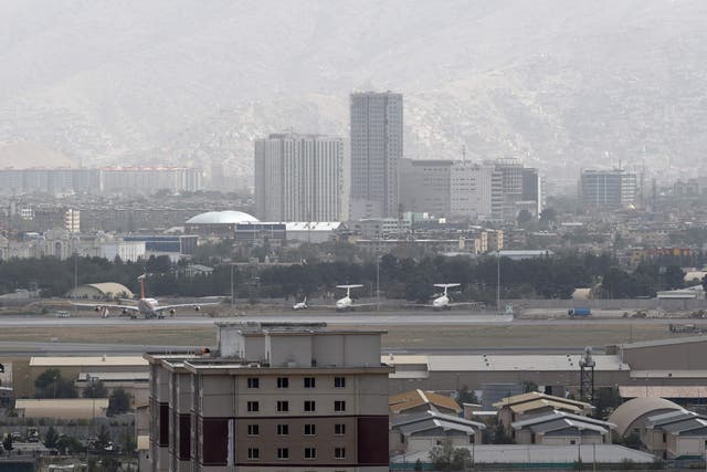 <p>Kabul airport. A number of countries including the UK have rushed to evacuate their citizens from Afghanistan as Taliban advance on the capital</p>