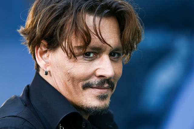 <p>Johnny Depp at a ‘Pirates of the Caribbean’ premiere in 2017</p>