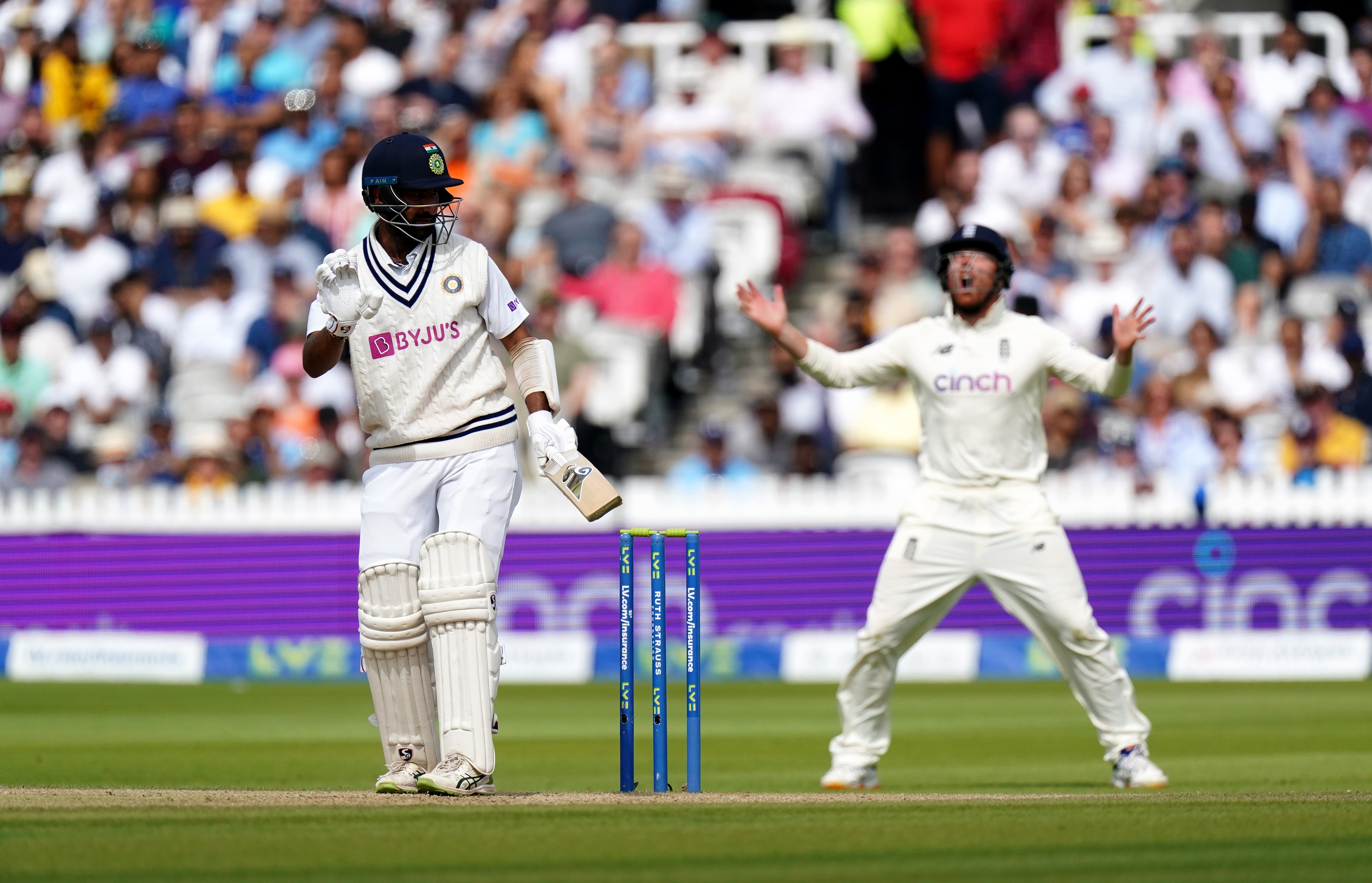 Cheteshwar Pujara helped India rally at Lord’s (Zac Goodwin/PA)