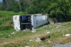 New York bus crashes on way to Niagara Falls leaving 57 injured