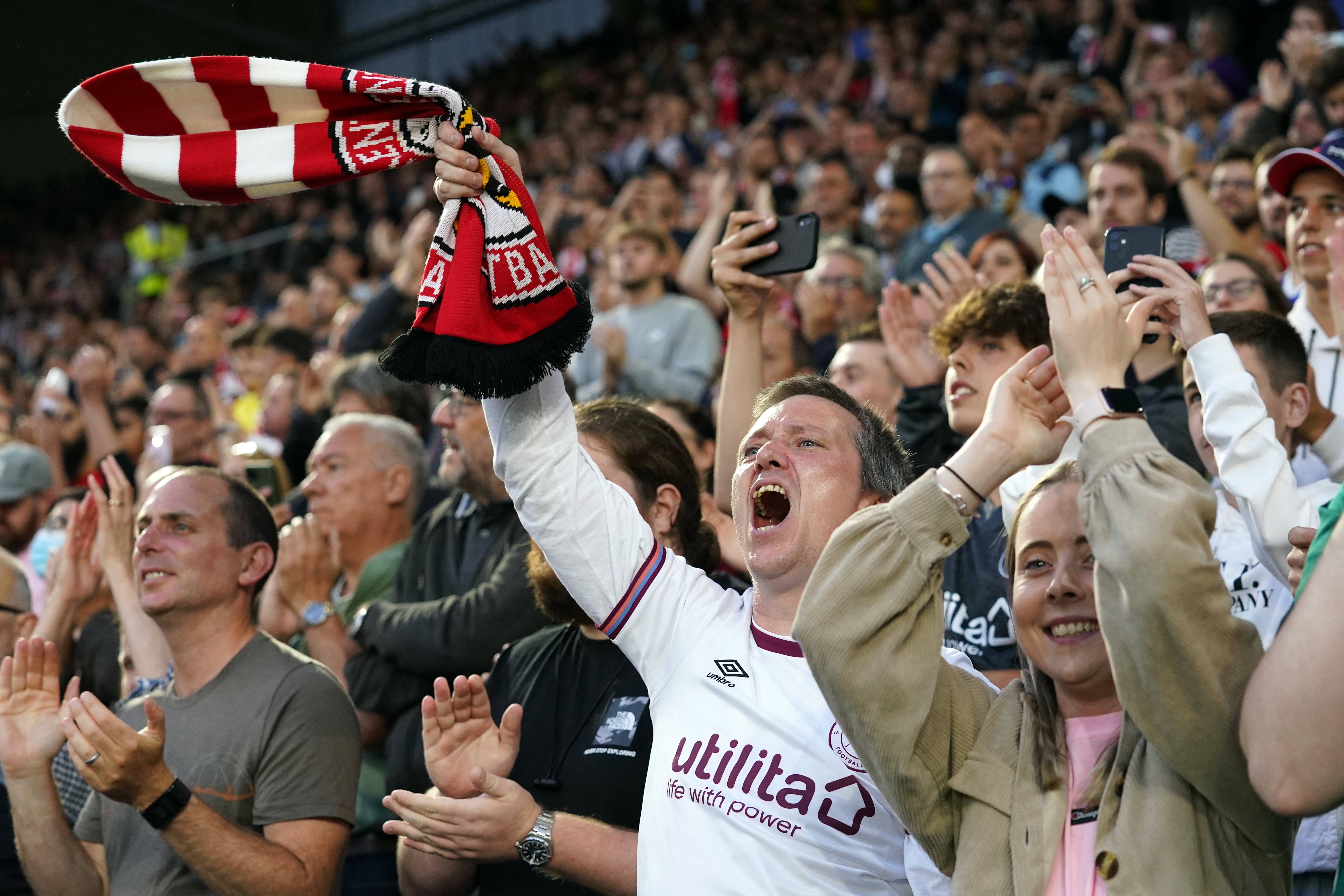 Brentford fans were the first to see their side in action as they returned to the top flight with a win over Arsenal (Nick Potts/PA)