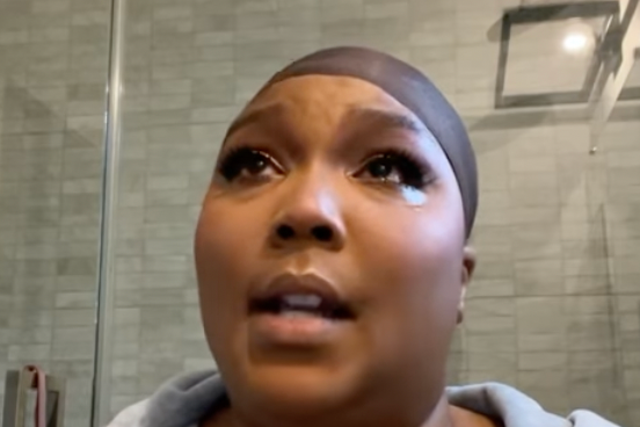 <p>Lizzo shared a tearful video following racist and body-shaming remarks</p>